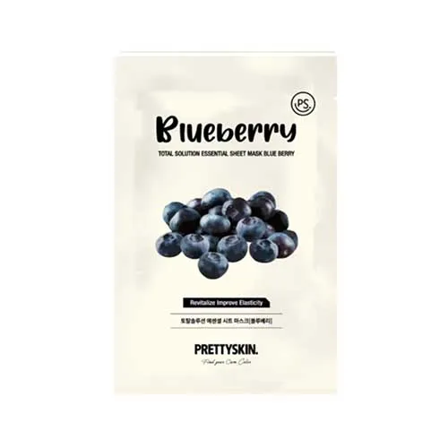 [BH-0296] Pretty Skin Total Solution Essential Sheet mask (Blueberry) /ماسك التوت البري