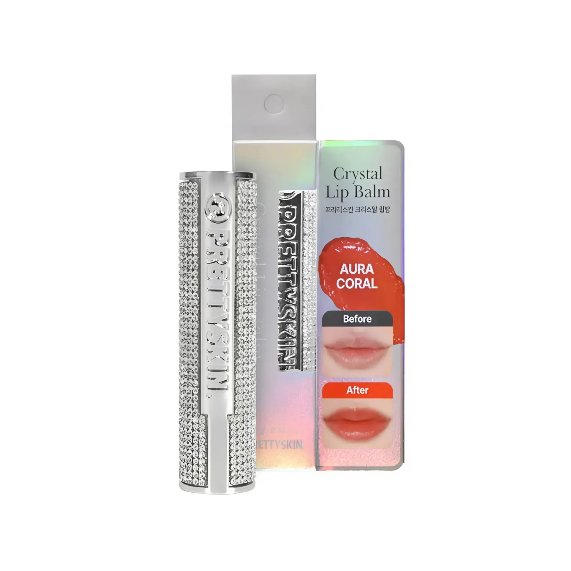 Prettyskin Crystal Lip Balm - Aura Coral / مرطب شفاه كريستالي - أورا كورال