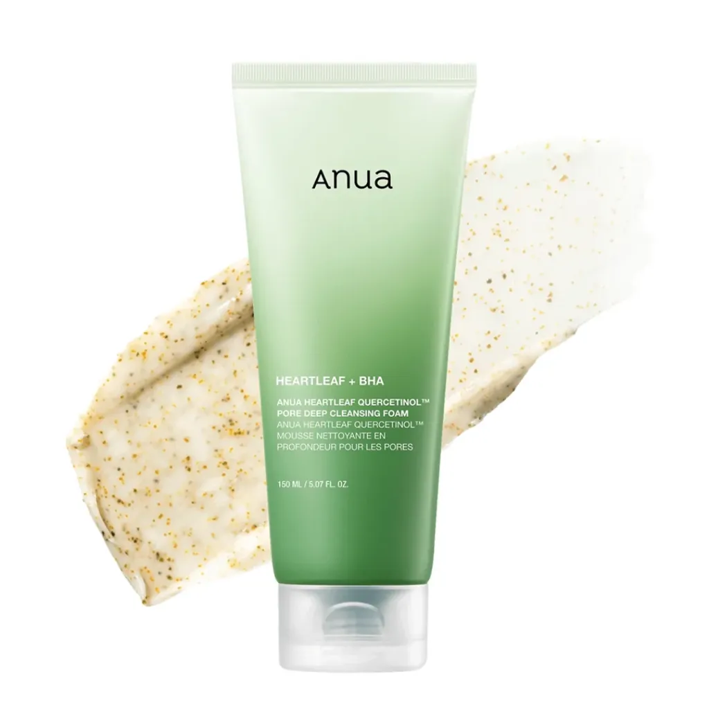 ANUA EARTLEAF QUERCETINOL PORE DEEP CLEANSING FOAM / ‎الغسول  الرغوي العميق للمسام بالكيرسيتينول من هارت ليف