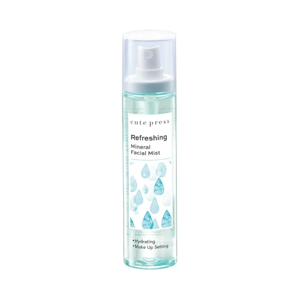Cute Press Refreshing Mineral Facial Mist- cucumber/ رذاذ الوجه المعدني المنعش من كيوت بريس - خيار