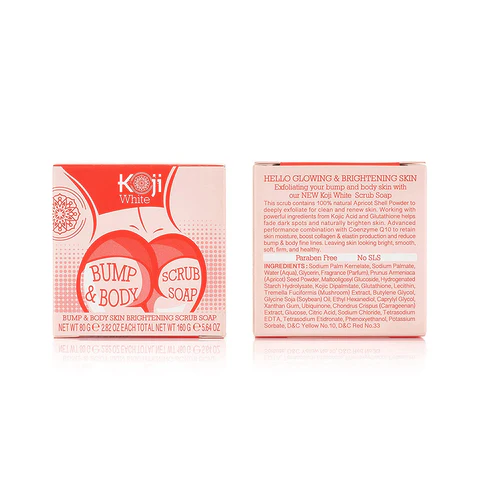 Koji White Bump & Body Skin Brightening Scrub Soap /صابونة كوجي وايت لتقشير البشرة وتفتيحها
